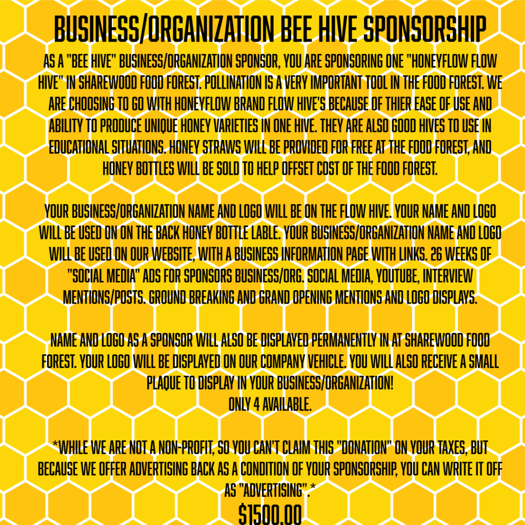 Bee hive sponsor 1500